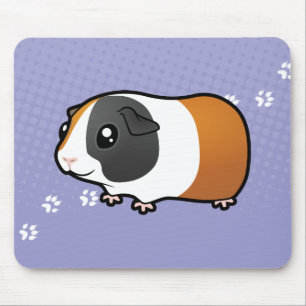Cartoon-Meerschweinchen (glattes Haar) Mousepad