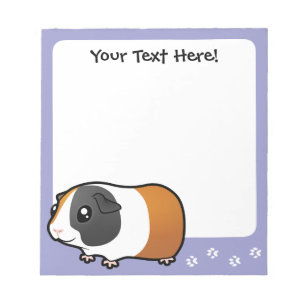 Cartoon-Meerschweinchen (glattes Haar) Notizblock