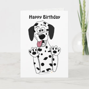 Cartoon mignon Chien dalmate Carte d'anniversaire 