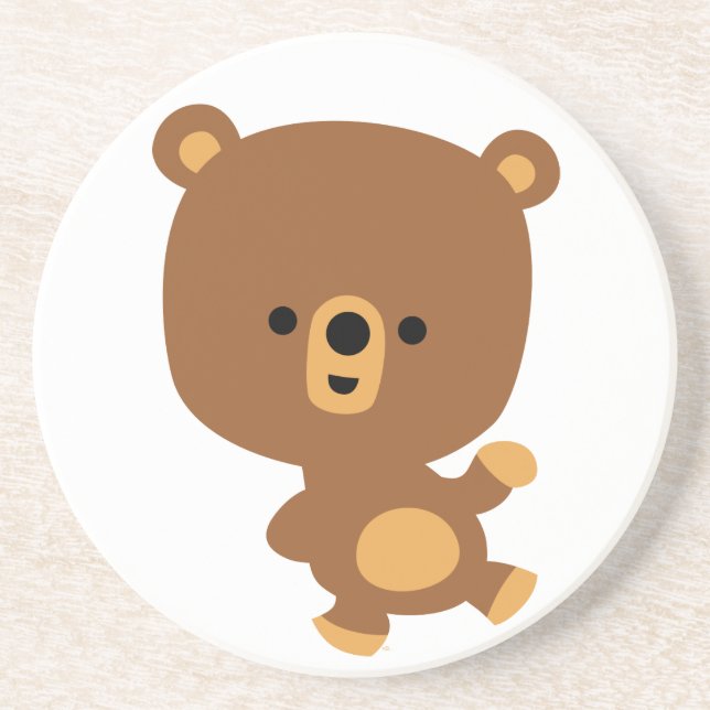 Cartoon mignon 'Good Vibe' Dessous de verre d'ours (Devant)