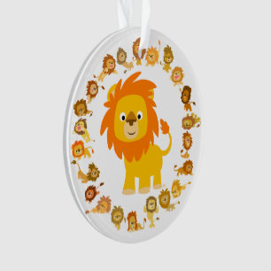 Cartoon mignon Lion Mandala Acrylique Ornement