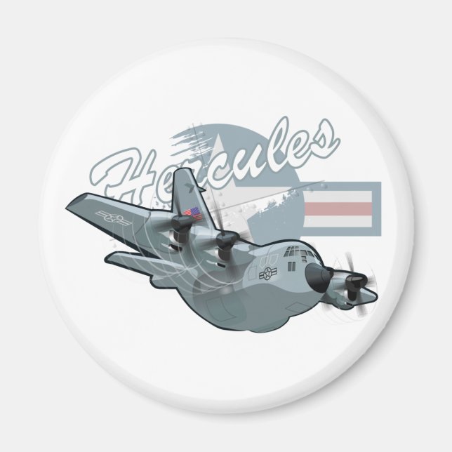 Cartoon-Militärflugzeug Magnet (Vorne)