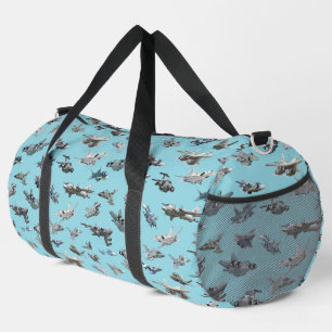 Cartoon-Militärflugzeuge nahtlos Duffle Bag