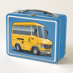 Cartoon Minibus Metall Brotdose