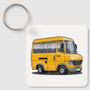 Cartoon Minibus Schlüsselanhänger
