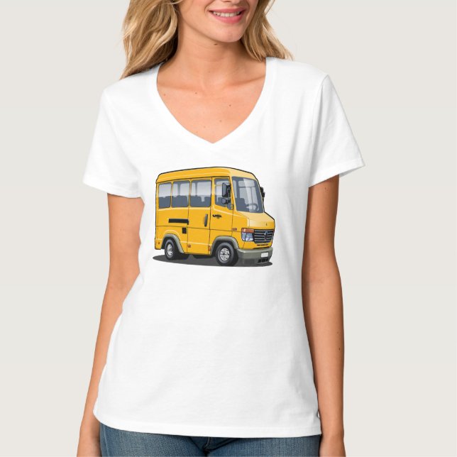 Cartoon Minibus T-Shirt (Vorderseite)