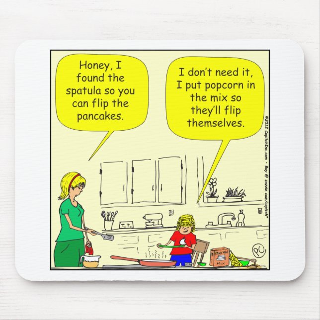 Cartoon mit 311 Popcornpfannkuchen Mousepad (Vorne)