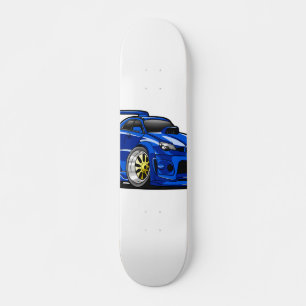 Cartoon mit blauer Muskelkraft - Rückfärbung wä Skateboard