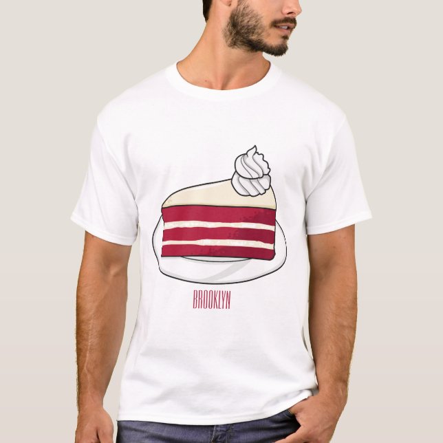 Cartoon mit Rotsamt T-Shirt (Vorderseite)
