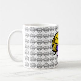 Cartoon mit Schönheitszeichen und Brille v1.1 Kaffeetasse