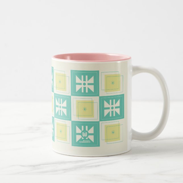 Cartoon Mod Butterfly Quilfly Muster Tasse B (Rechts)