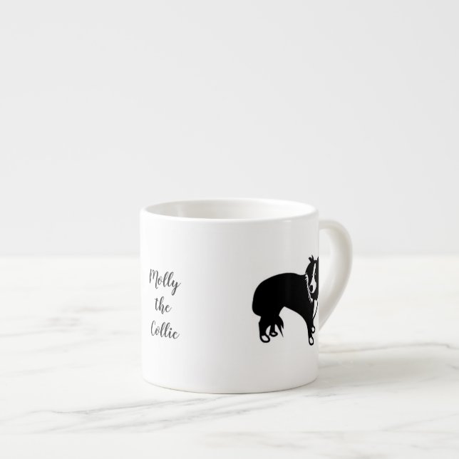 Cartoon Molly the Collie Coffee Tasse (Vorderseite Rechts)