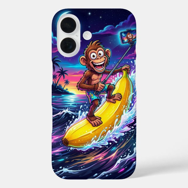 Cartoon Monkey Banana Fun Case (Rückseite)
