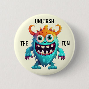 Cartoon Monster Button