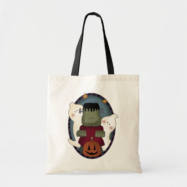 Cartoon-Monster-Halloween-Leckerei-Tasche Tragetasche (Vorne)
