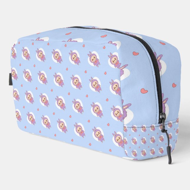 Cartoon Monster Pattern Seamless Waschbeutel (Rechte Ecke)
