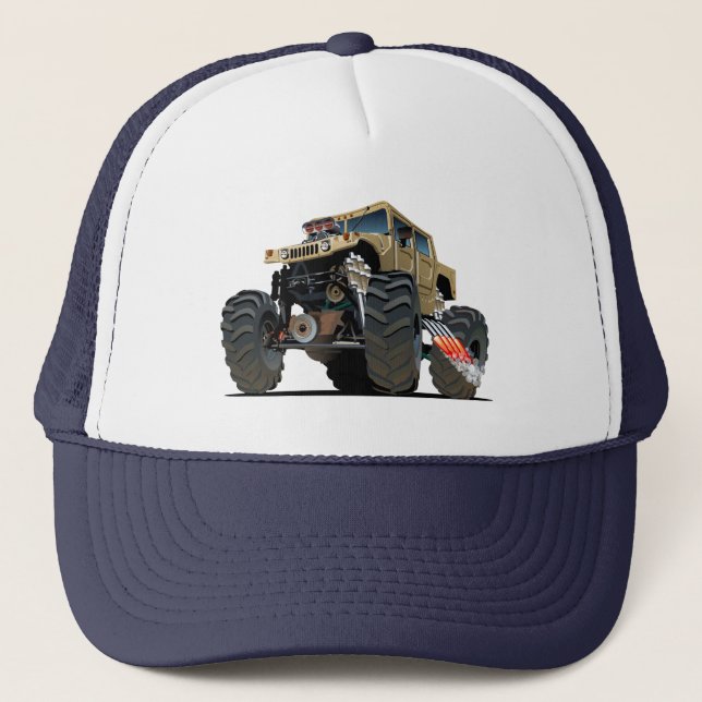 Cartoon-Monster Truckerkappe (Vorderseite)