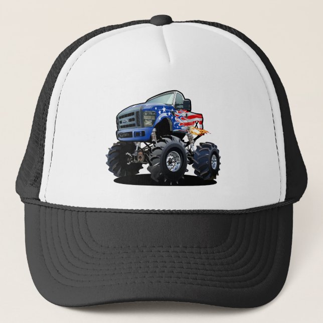 Cartoon-Monster Truckerkappe (Vorderseite)