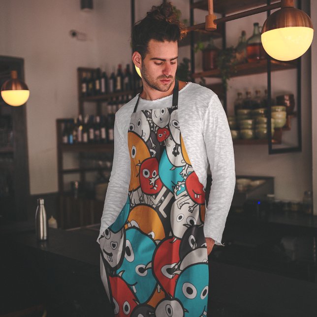 Cartoon Monsters Schürze (Von Creator hochgeladen)