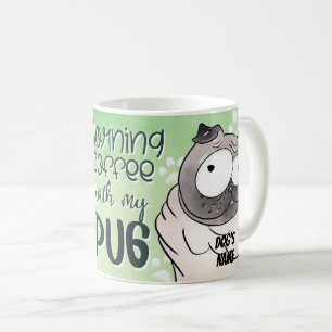 Cartoon Mops Dog Kaffee Tasse, Cup Kaffeetasse