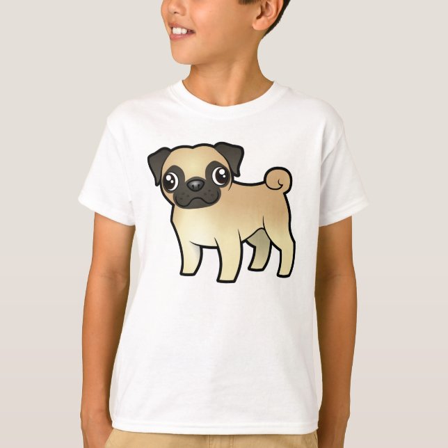 Cartoon Mops T-Shirt (Vorderseite)
