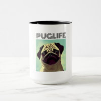 Cartoon Mops Welpenmugshot niedliches wertvolles P