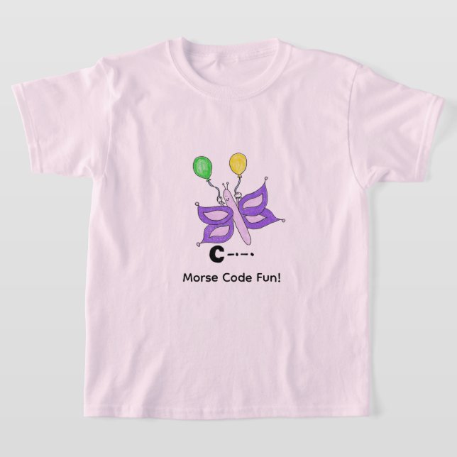 Cartoon Morse Code for Kids!  Letter D T-Shirt (Ablage )
