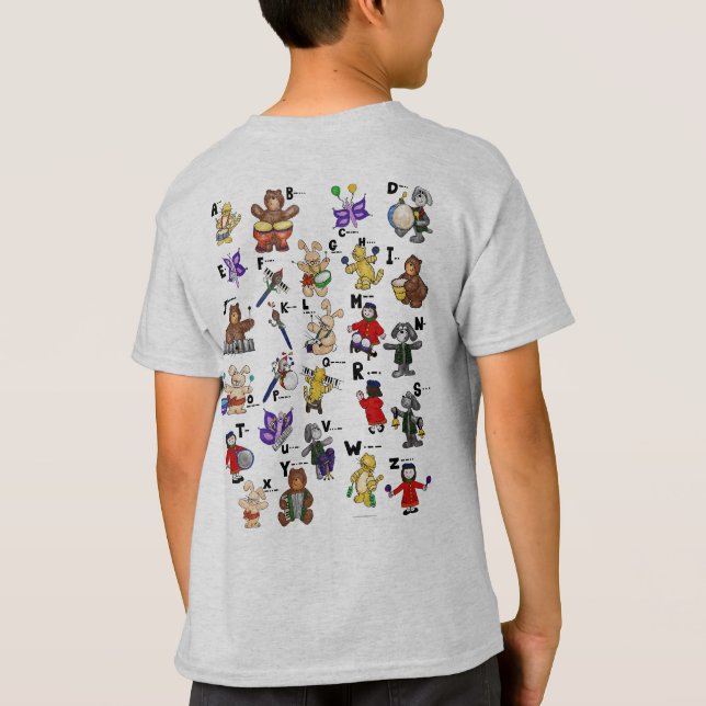 Cartoon Morse Code for Kids!  Letter D T-Shirt (Rückseite)