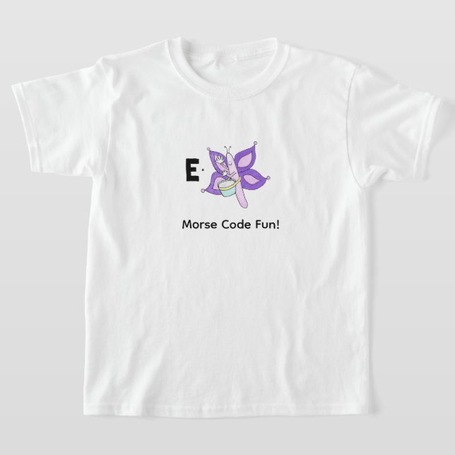 Cartoon Morse Code for Kids!  Letter E T-Shirt (Ablage )