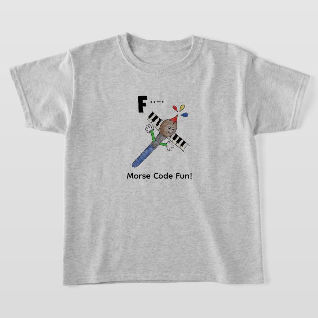 Cartoon Morse Code for Kids!  Letter "F"   T-Shirt (Ablage )