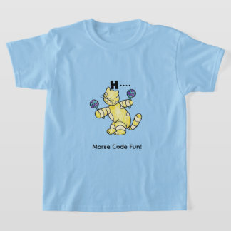 Cartoon Morse-Code für Kinder! Buchstabe A "H" T-Shirt