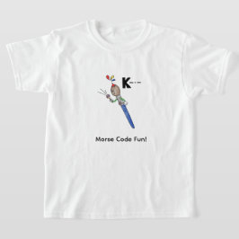 Cartoon-Morsecode für Kinder! Buchstabe "K" T-Shirt