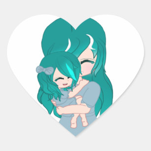 Cartoon Mother & Daughter Sticker