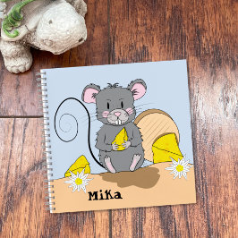 Cartoon Mouse Kid Handwriting - Art Notebook Notizbuch