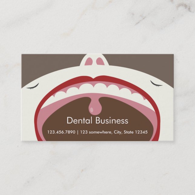 Cartoon Mouth Dental Termine Visitenkarte (Vorderseite)