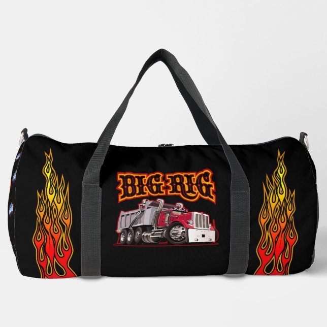 Cartoon-Müllwagen "Big Rig" Duffle Bag (Vorderseite)