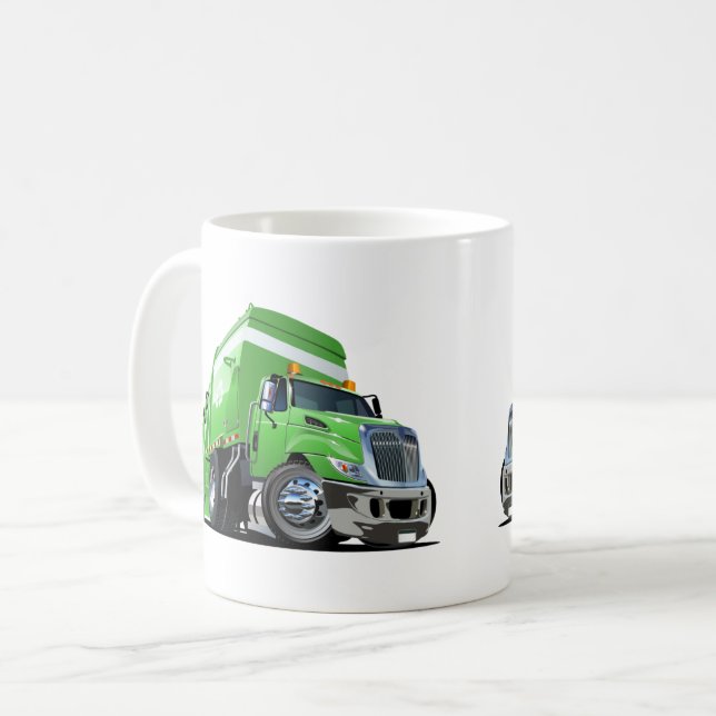 Cartoon-Müllwagen Kaffeetasse (Vorderseite Links)