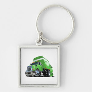 Cartoon-Müllwagen Schlüsselanhänger