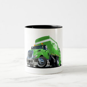Cartoon-Müllwagen Zweifarbige Tasse