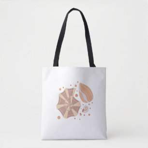 Cartoon-Muschel mit Doodle-Verzierung Tasche
