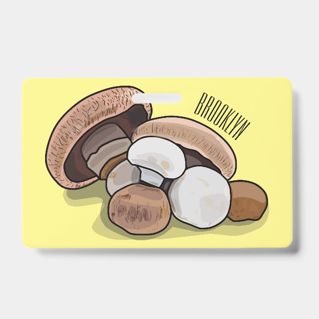 Cartoon Mushroom-Abbildung Ausweis (Vorderseite)