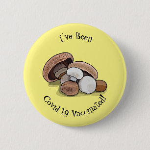 Cartoon Mushroom-Abbildung Button