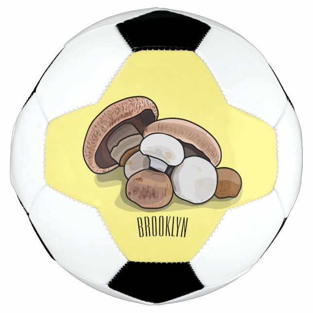 Cartoon Mushroom-Abbildung Fußball (Vorderseite)