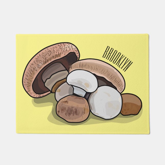 Cartoon Mushroom-Abbildung Fußmatte (Vorderseite)