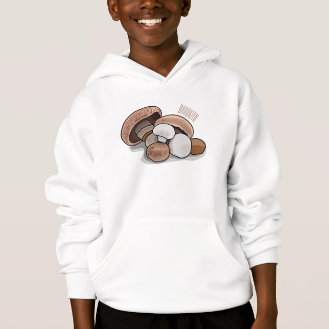 Cartoon Mushroom-Abbildung Hoodie (Vorderseite)
