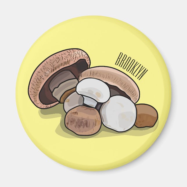 Cartoon Mushroom-Abbildung Magnet (Vorne)