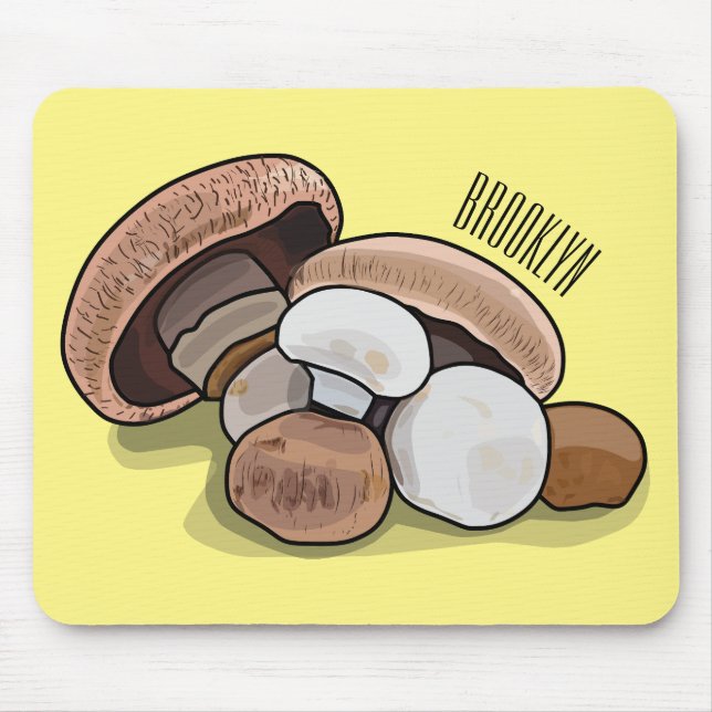 Cartoon Mushroom-Abbildung Mousepad (Vorne)