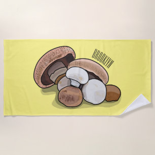 Cartoon Mushroom-Abbildung Strandtuch