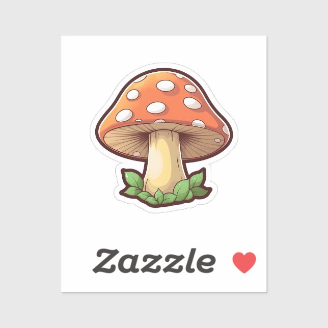 Cartoon mushroom aufkleber (Blatt)