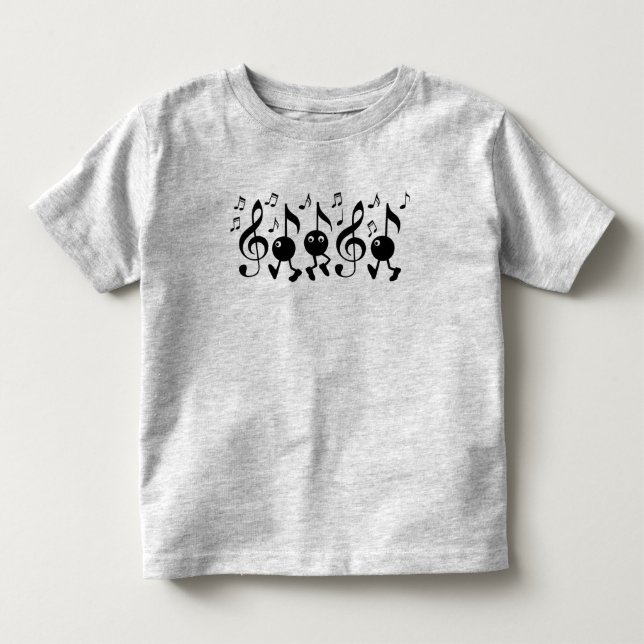 Cartoon Musiknoten Kleinkind T-shirt (Vorderseite)